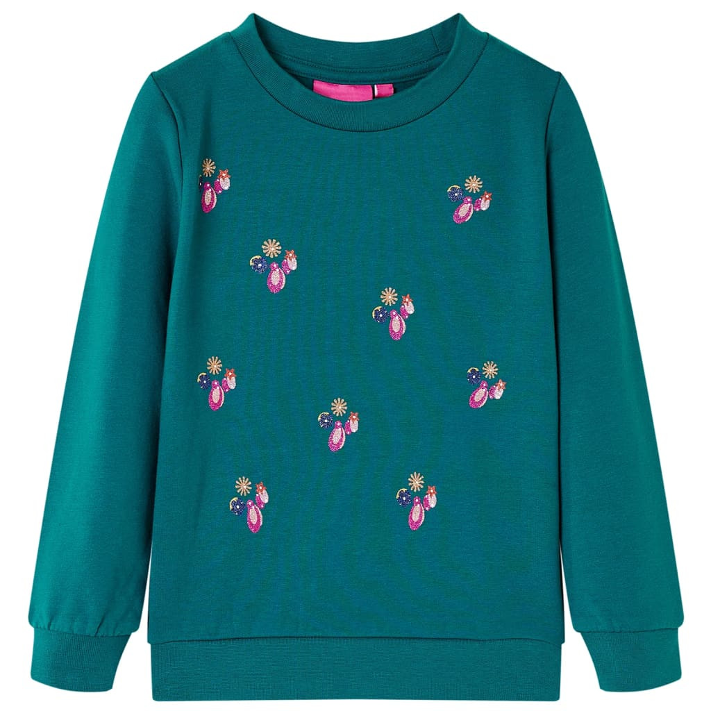 Kinder-Sweatshirt Dunkelgrün 140