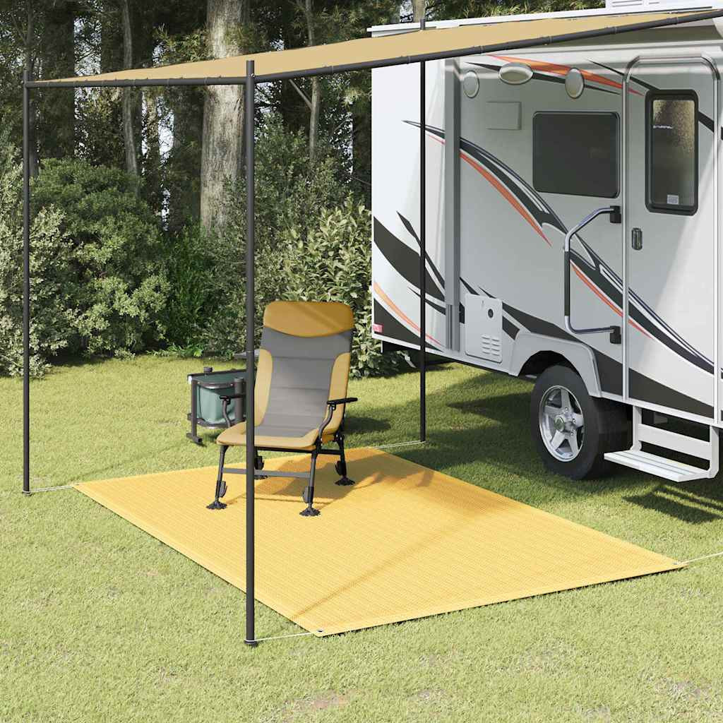 vidaXL Zeltteppich Beige 250x200 cm HDPE