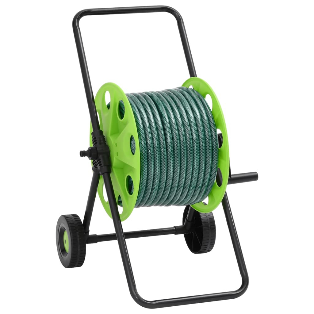 vidaXL Schlauchwagen mit 30 m Schlauch PVC Grün
