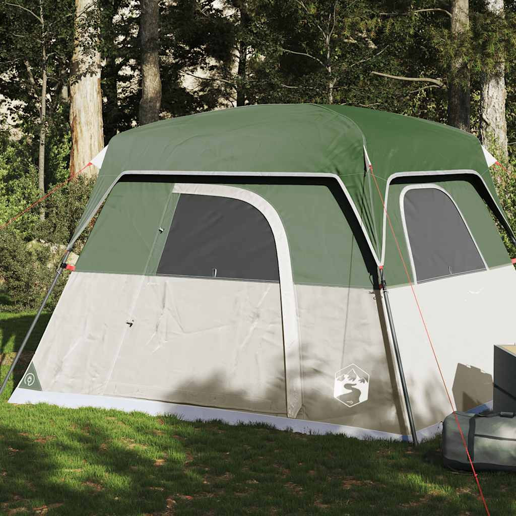 vidaXL Campingzelt 4 Personen Grün Wasserdicht