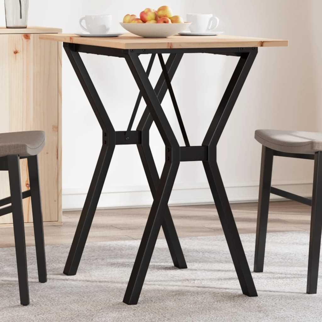 vidaXL Esstisch Y-Gestell 80x50x75 cm Massivholz Kiefer und Stahl