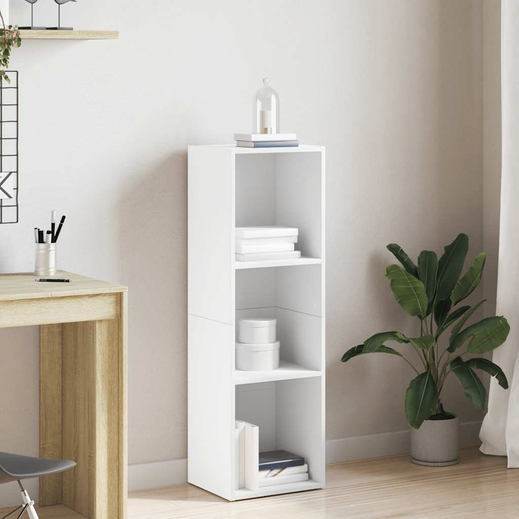 vidaXL Bücherregal/TV-Schrank Weiß 36x30x114 cm Holzwerkstoff