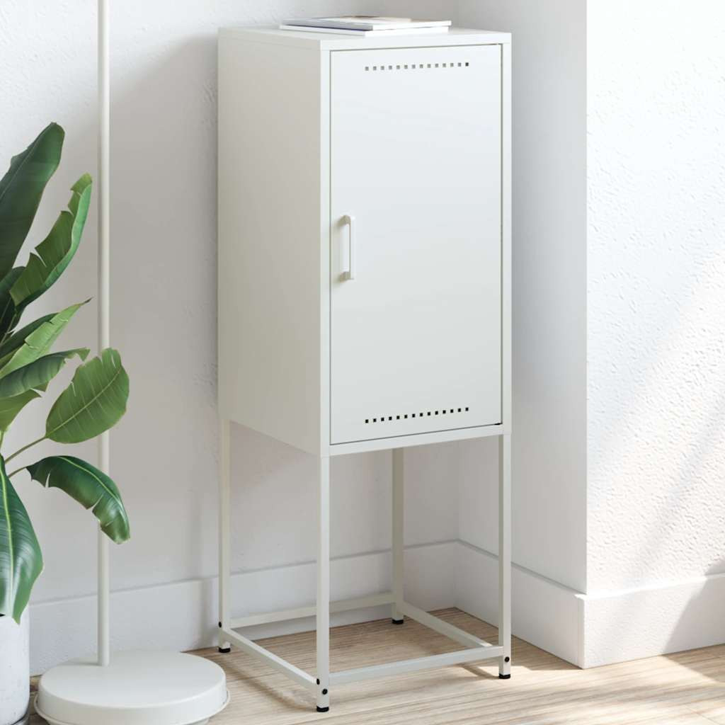 vidaXL Highboard Weiß 36x39x107 cm Stahl