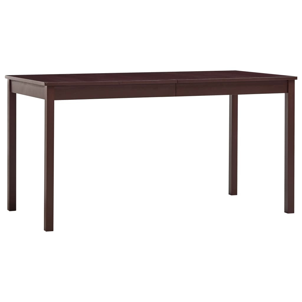 vidaXL Esstisch Dunkelbraun 140 x 70 x 73 cm Kiefernholz