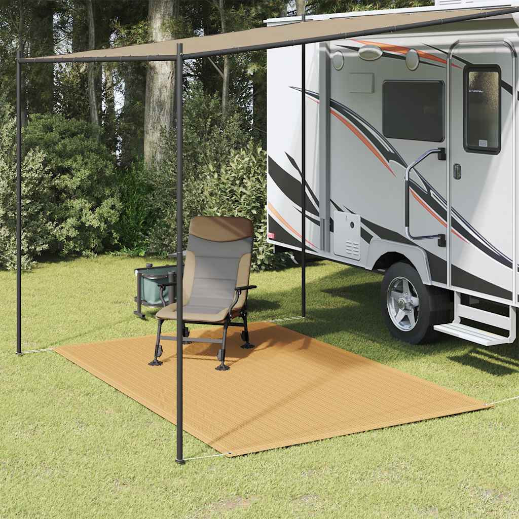 vidaXL Zeltteppich Sandfarbe 250x300 cm HDPE