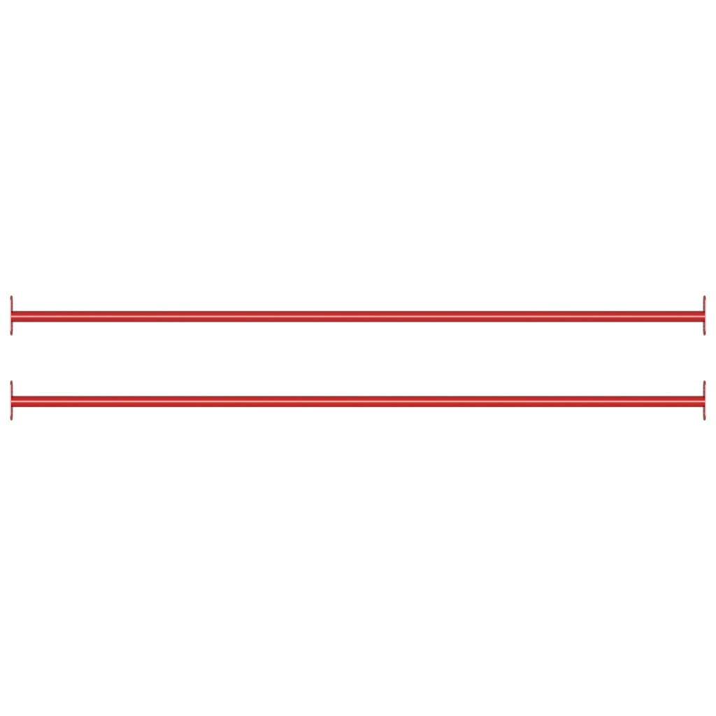 vidaXL Turnstangen 2 Stk. 125 cm Stahl Rot