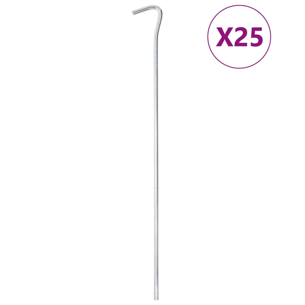 vidaXL Zeltheringe 25 Stk. 30 cm Ø7 mm Verzinkter Stahl