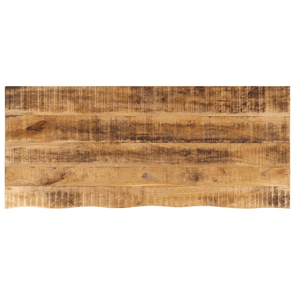 vidaXL Tischplatte 140x60x3,8 cm Baumkante Massivholz Raues Mangoholz