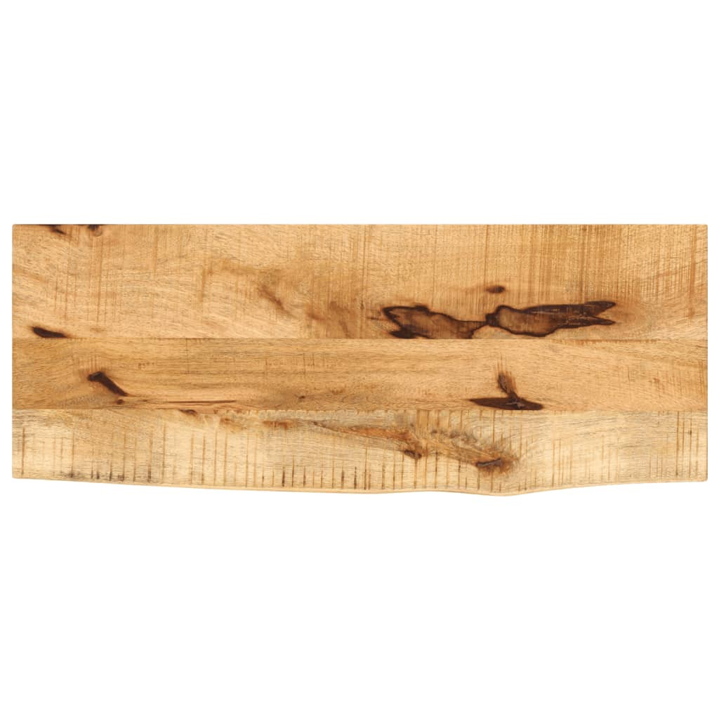 vidaXL Tischplatte 90x20x3,8 cm Baumkante Massivholz Raues Mangoholz