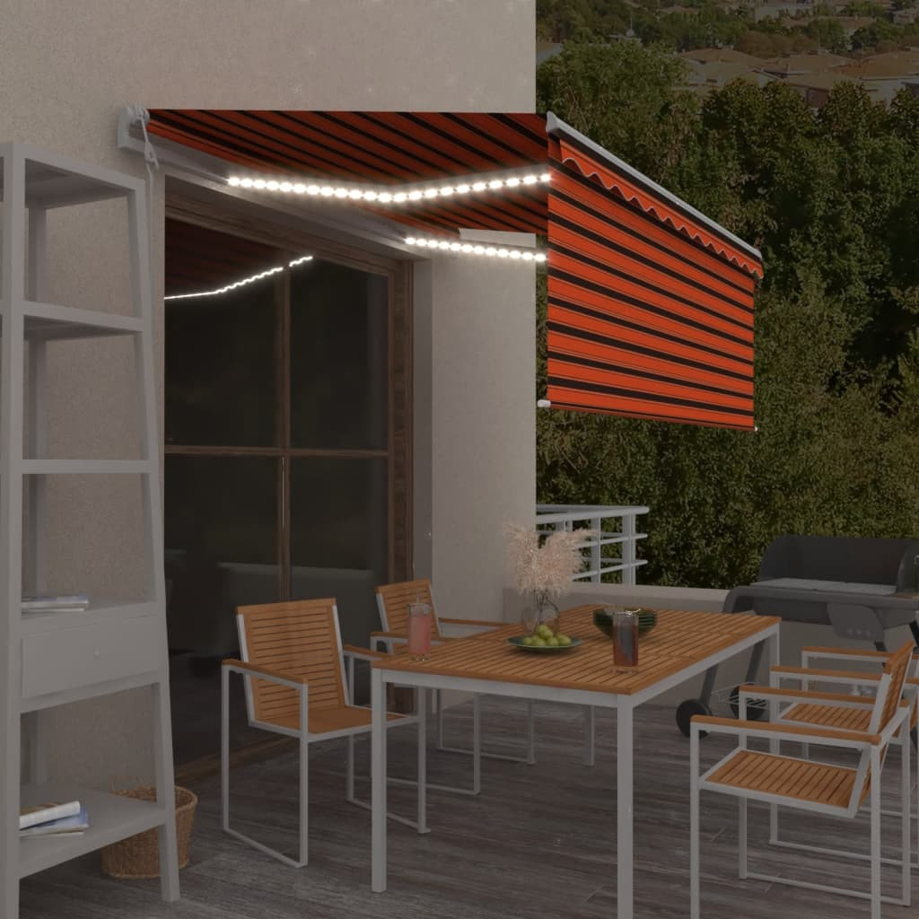 vidaXL Markise Automatisch mit Rollo LED Windsensor 3x2,5m