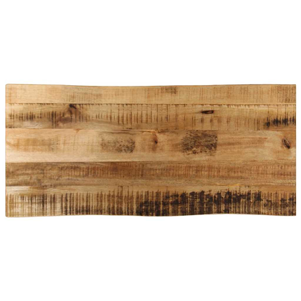 vidaXL Tischplatte mit Baumkante 100x40x2,5 cm Raues Mango Massivholz