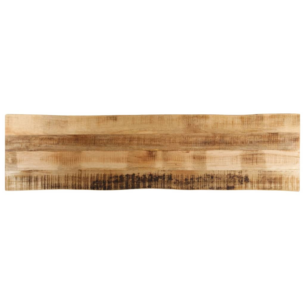 vidaXL Tischplatte mit Baumkante 160x40x3,8 cm Raues Mango Massivholz