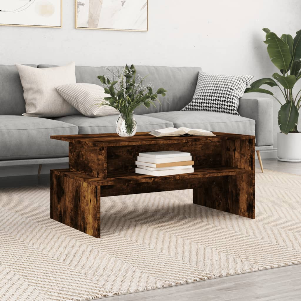 vidaXL Couchtisch Räuchereiche 90x55x42,5 cm Holzwerkstoff