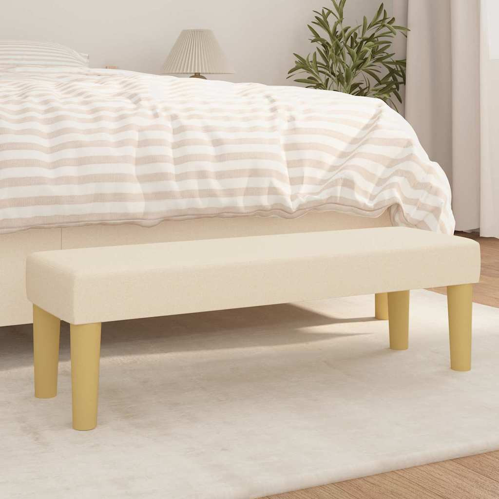 vidaXL Sitzbank Creme 100x30x30 cm Stoff