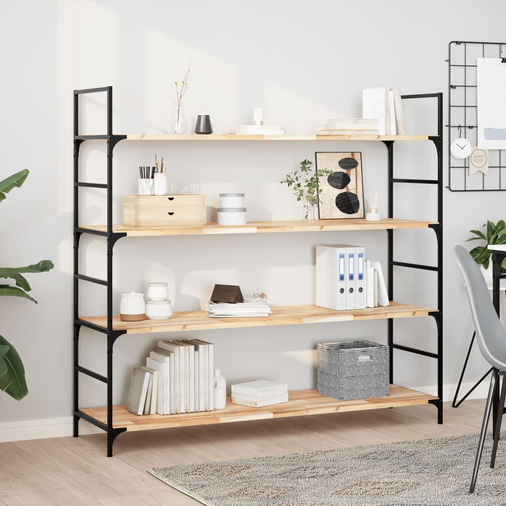 vidaXL Schweberegale 2 Stk. 160x40x2 cm Massivholz Akazie Unbehandelt