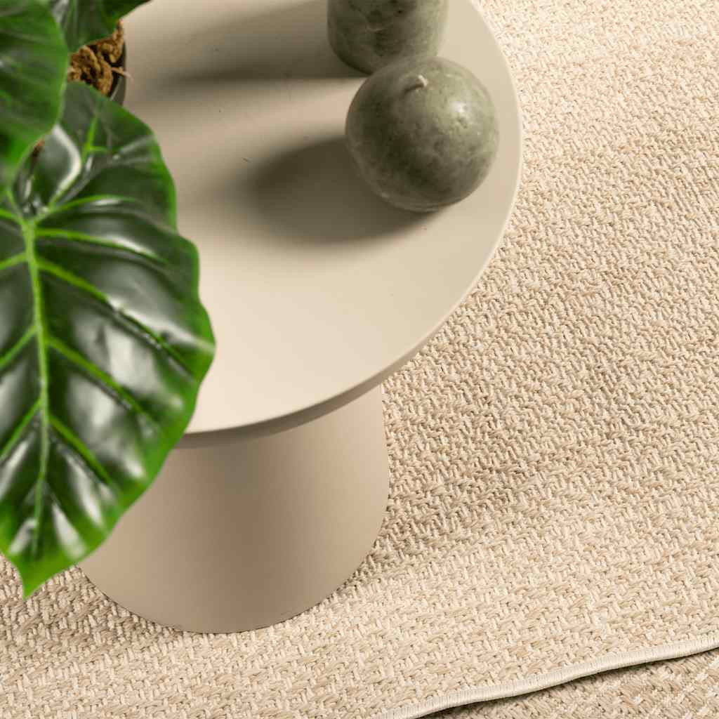 vidaXL Teppich ZIZUR Beige 200x290 cm Jute-Optik Indoor und Outdoor