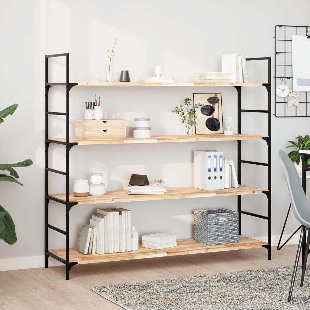 vidaXL Schweberegale 4 Stk. 120x40x2 cm Massivholz Akazie Unbehandelt