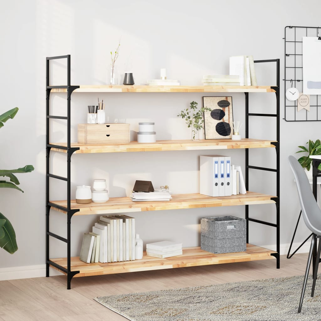 vidaXL Schweberegale 4 Stk. 140x40x4 cm Massivholz Akazie Unbehandelt