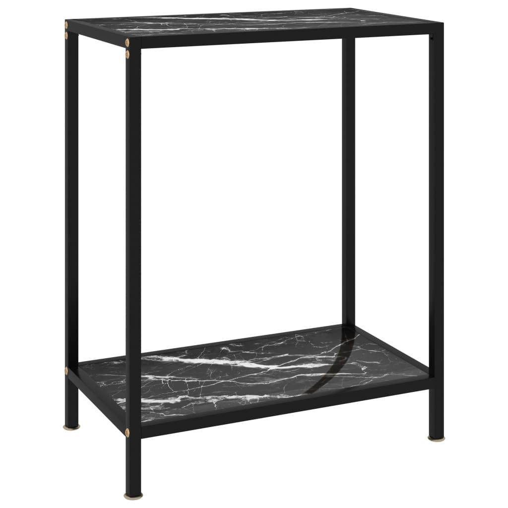 vidaXL Konsolentisch Schwarz 60x35x75 cm Hartglas
