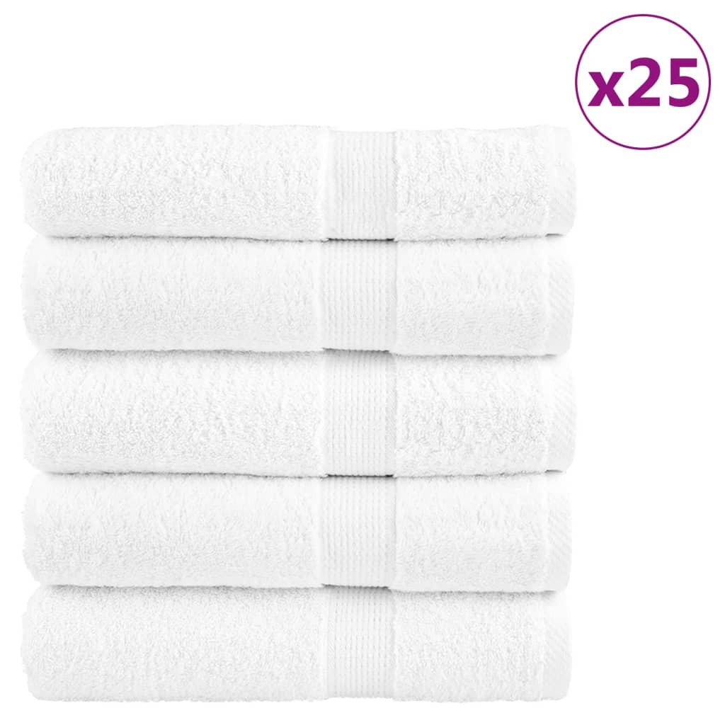 vidaXL Premium Duschtücher SOLUND 25 Stk. Weiß 70x140 cm 600 g/m²