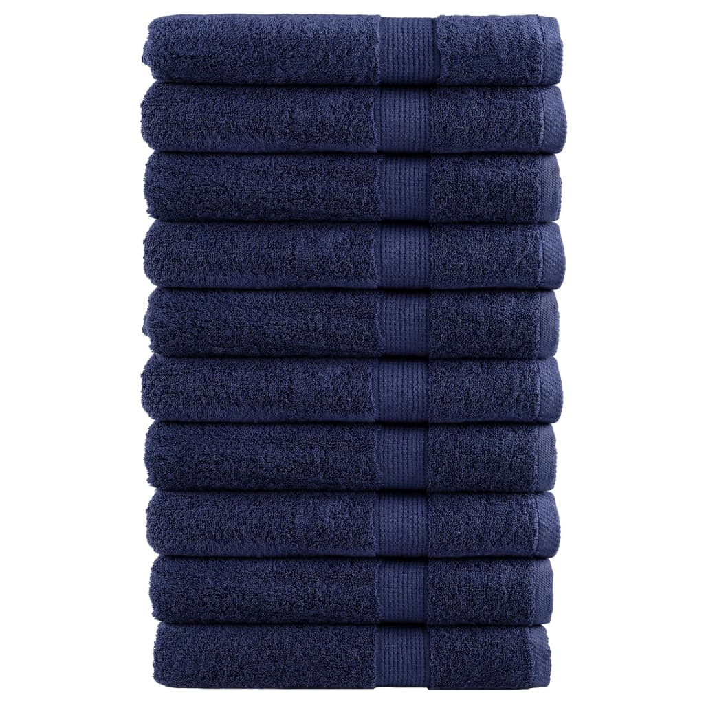 vidaXL Premium Saunatücher SOLUND 10 Stk. Marineblau 80x200 cm 600 g/m²