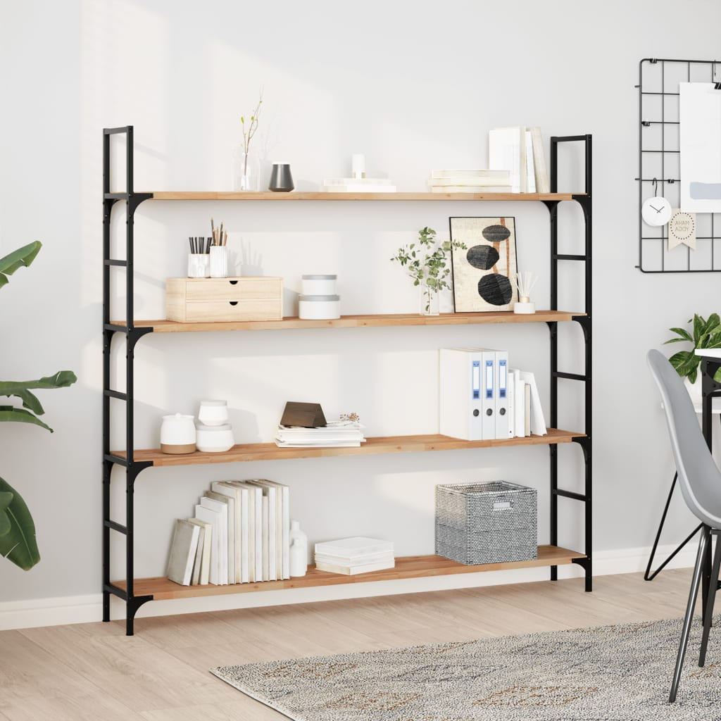 vidaXL Schweberegale 3 Stk. 140x20x2 cm Massivholz Akazie Ölbehandelt
