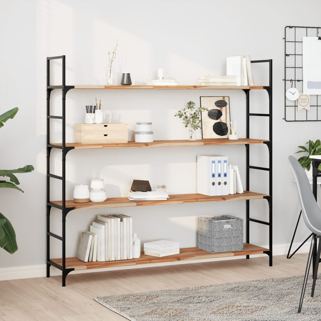 vidaXL Schweberegale 3 Stk. 120x30x2 cm Massivholz Akazie Ölbehandelt