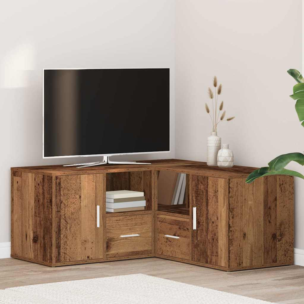 vidaXL Eckregal Altholz-Optik 160x40x45 cm Holzwerkstoff