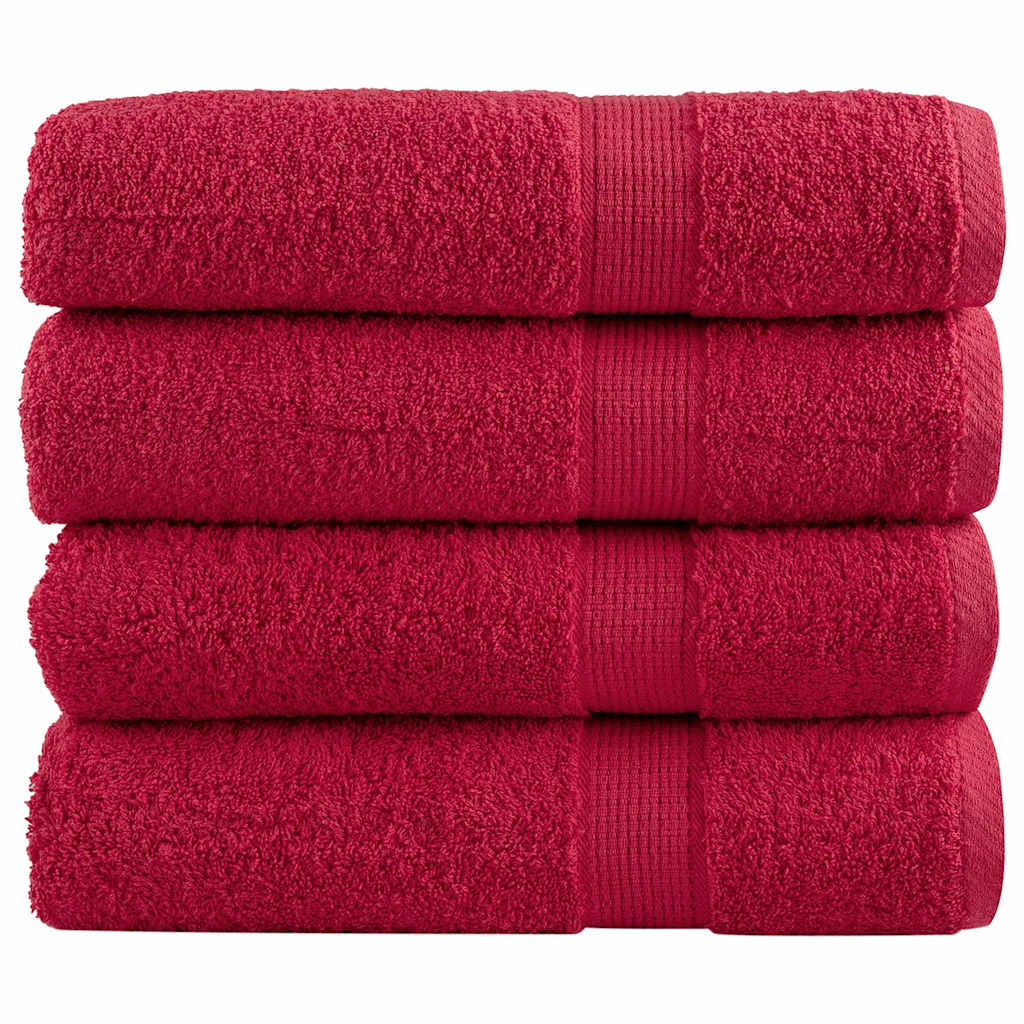 vidaXL Premium Badetücher SOLUND 4 Stk. Rot 100x150 cm 600 g/m²