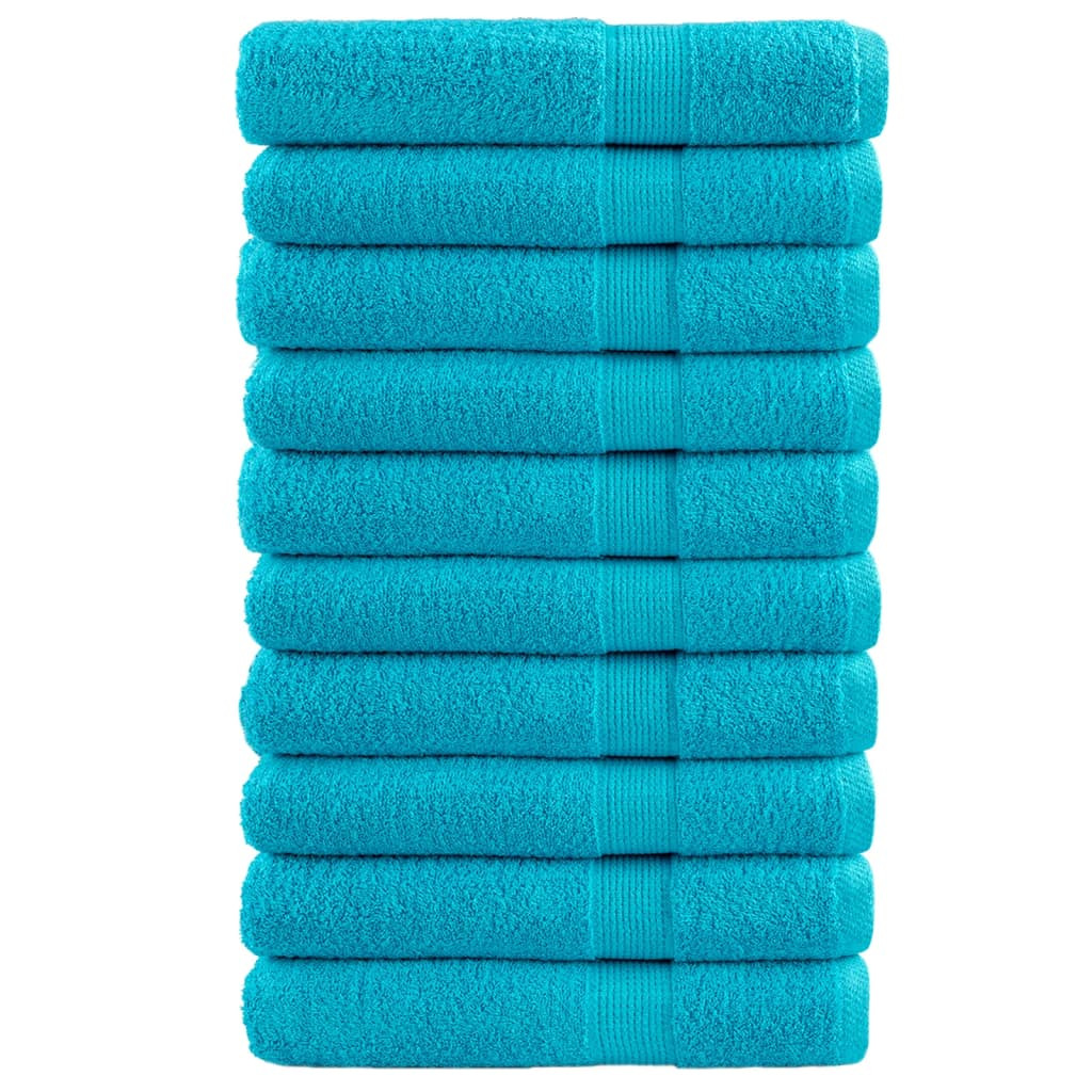 vidaXL Premium-Saunatücher SOLUND 10 Stk. Türkis 80x200 cm 600 g/m²