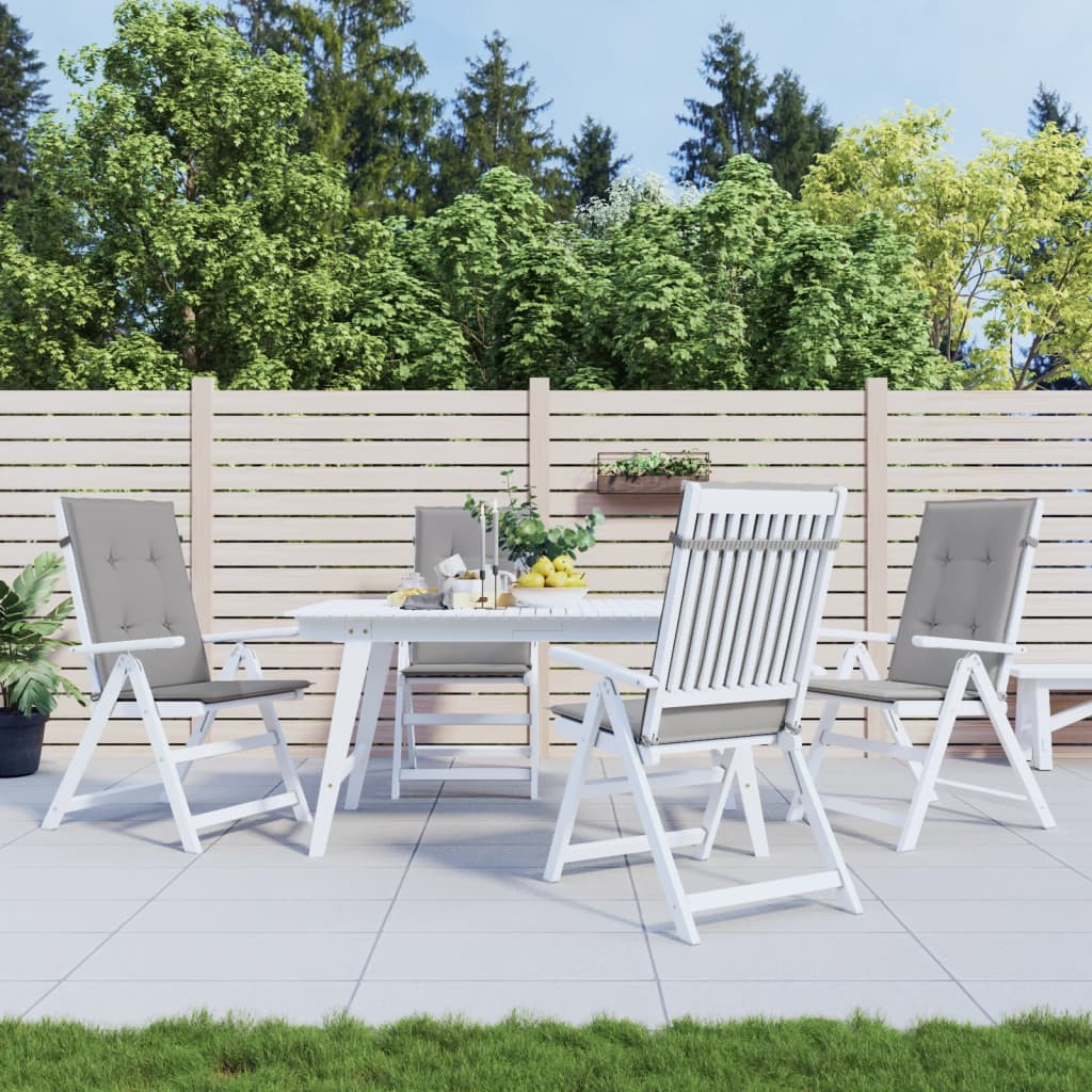 vidaXL Gartenstuhlauflagen für Hochlehner 4 Stk. Grau 120x50x3cm Stoff