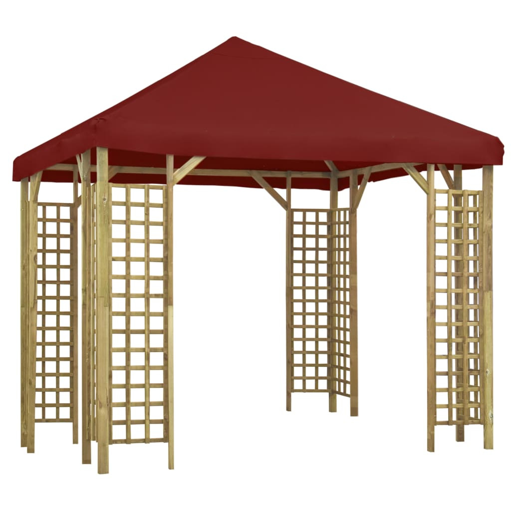 vidaXL Pavillon 3 x 3 m Bordeauxrot