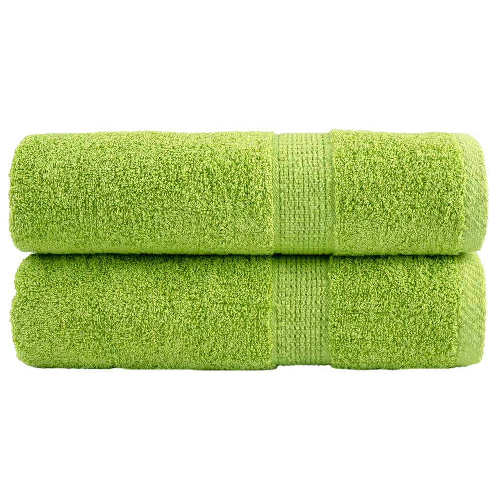 vidaXL Premium-Handtücher SOLUND 2 Stk. Apfelgrün 50x100 cm 600 g/m²