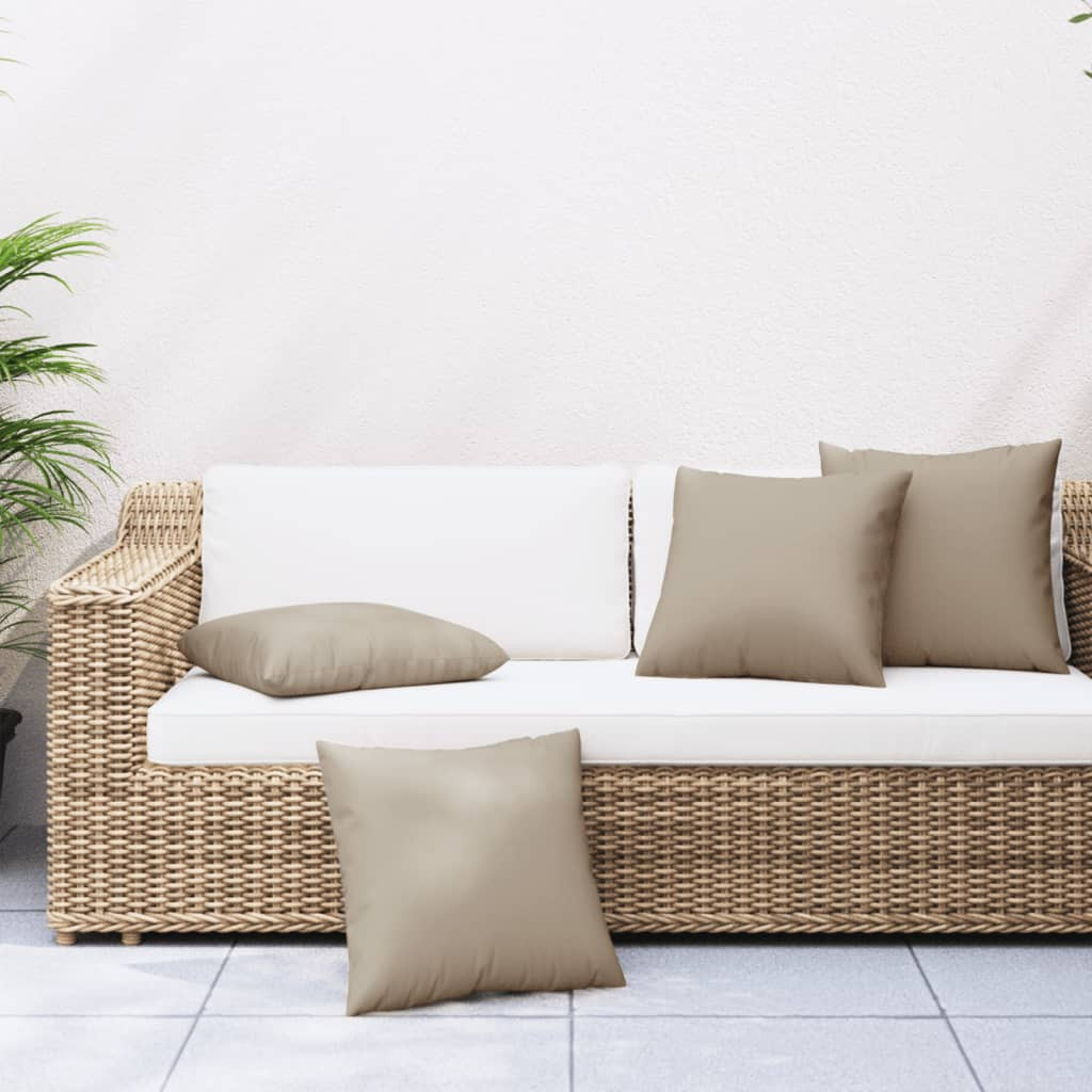 vidaXL Sofakissen 4 Stk. Taupe 40x40 cm Stoff
