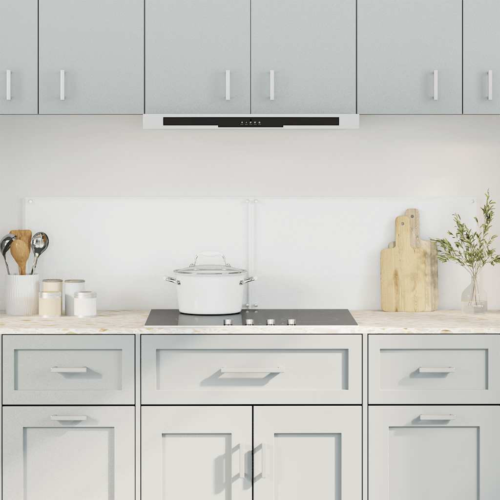 vidaXL Küchenrückwände 2 Stk. Transparent 80x40 cm Hartglas
