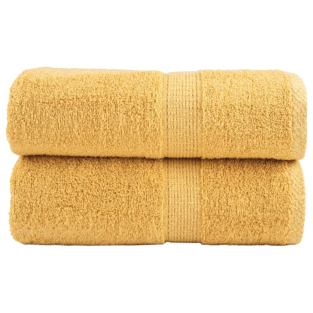 vidaXL Premium-Waschtücher SOLUND 2 Stk. Gold 30x30 cm 600 g/m²