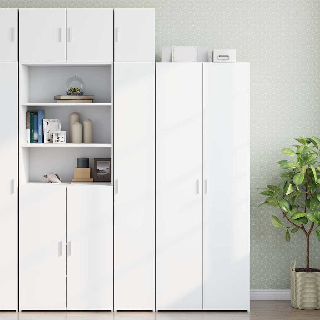 vidaXL Hochschrank Schmal Weiß 30x42,5x225 cm Holzwerkstoff