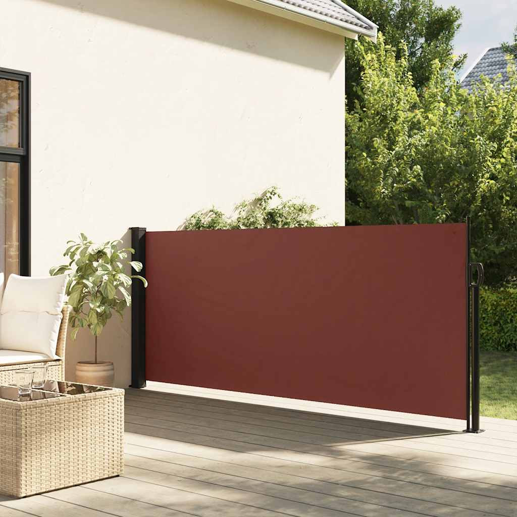 vidaXL Seitenmarkise Ausziehbar Braun 120x500 cm
