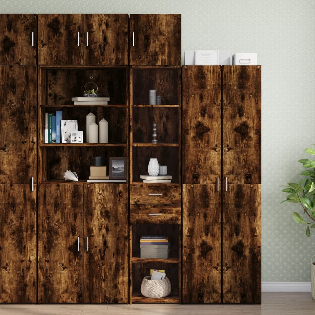 vidaXL Hochschrank Schmal Räuchereiche 40x42,5x225 cm Holzwerkstoff