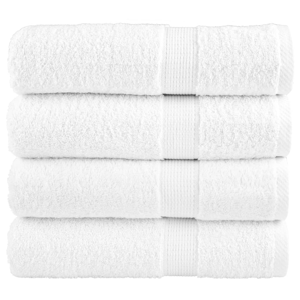vidaXL Premium Badetücher SOLUND 4 Stk. Weiß 100x150 cm 600 g/m²