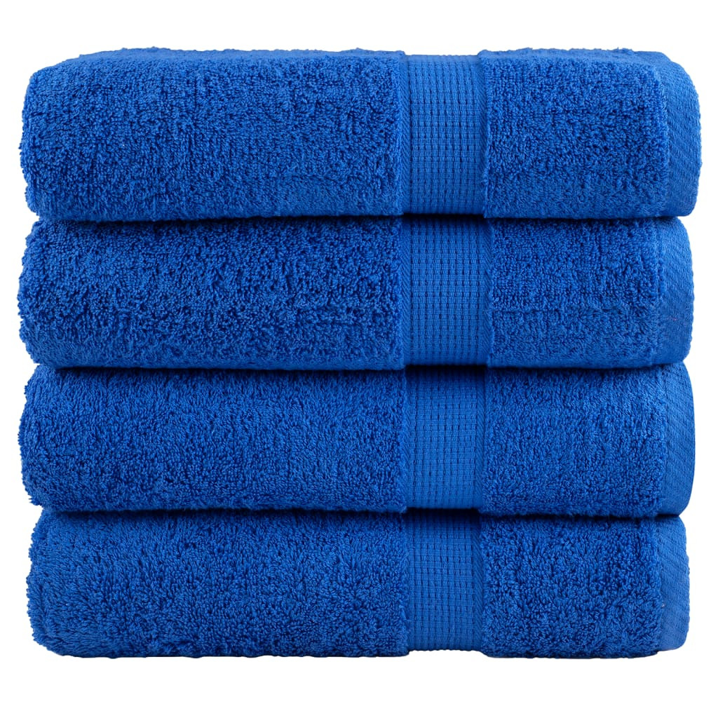 vidaXL Premium Handtücher SOLUND 4 Stk. Blau 50x100 cm 600 g/m²