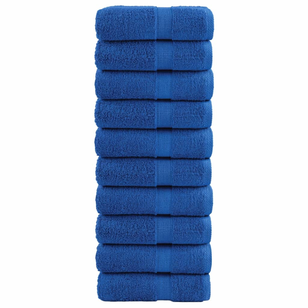 vidaXL Premium Gästetücher SOLUND 10 Stk. Blau 30x50 cm 600 g/m²