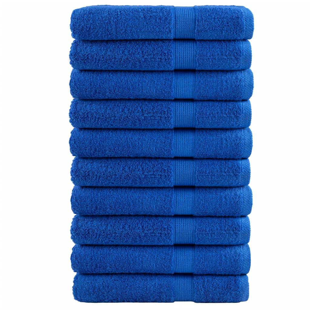 vidaXL Premium Handtücher SOLUND 10 Stk. Blau 100x200 cm 600 g/m²