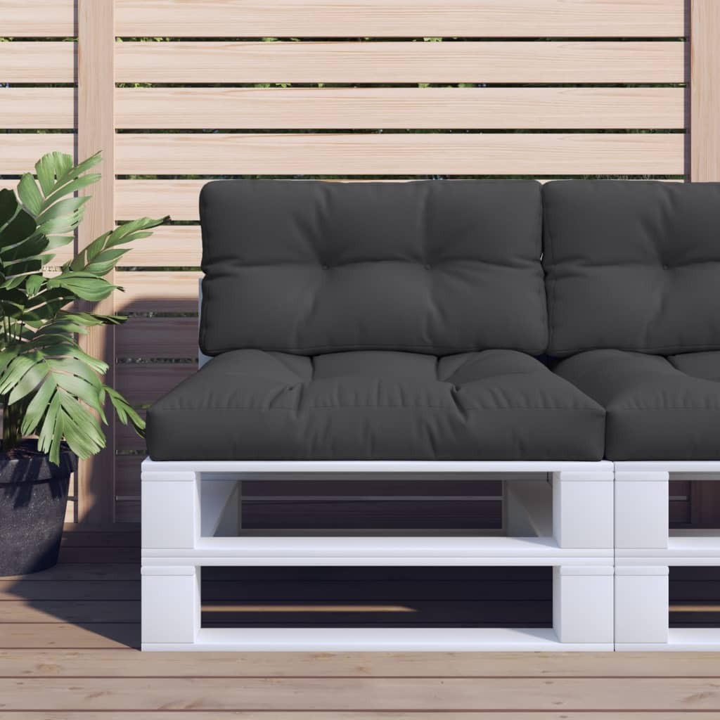 vidaXL Palettenkissen Schwarz 80x40x12 cm Stoff