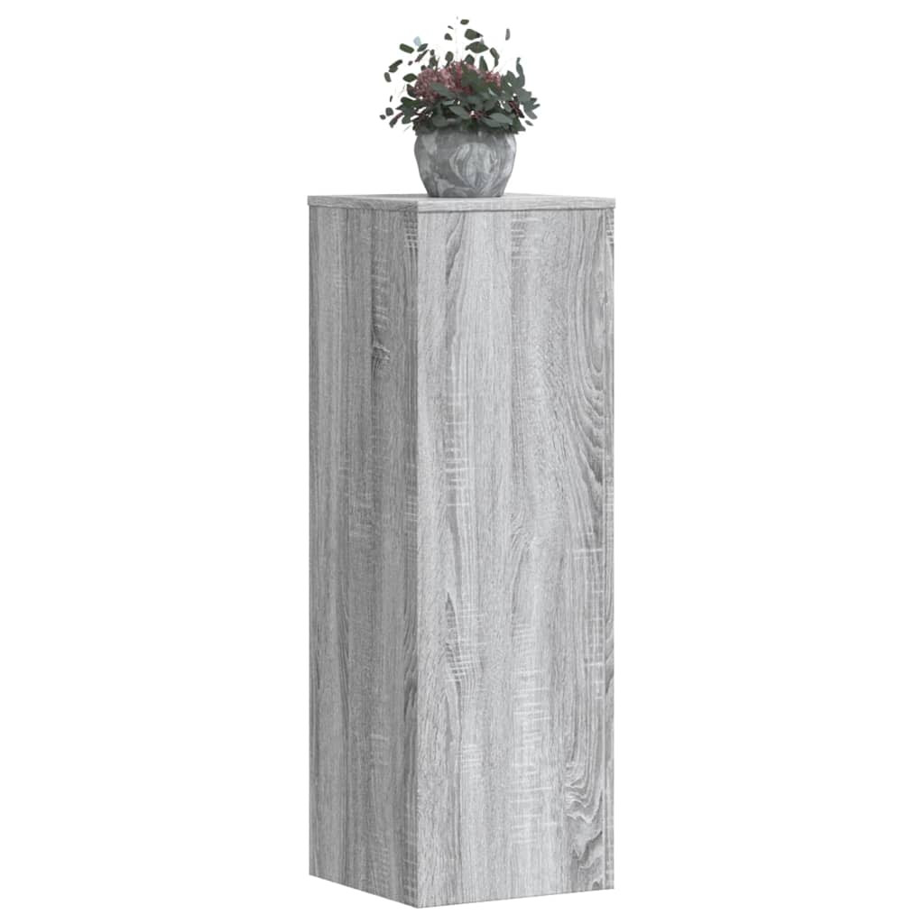 vidaXL Pflanzenständer 2 Stk. Grau Sonoma 33x33x100 cm Holzwerkstoff