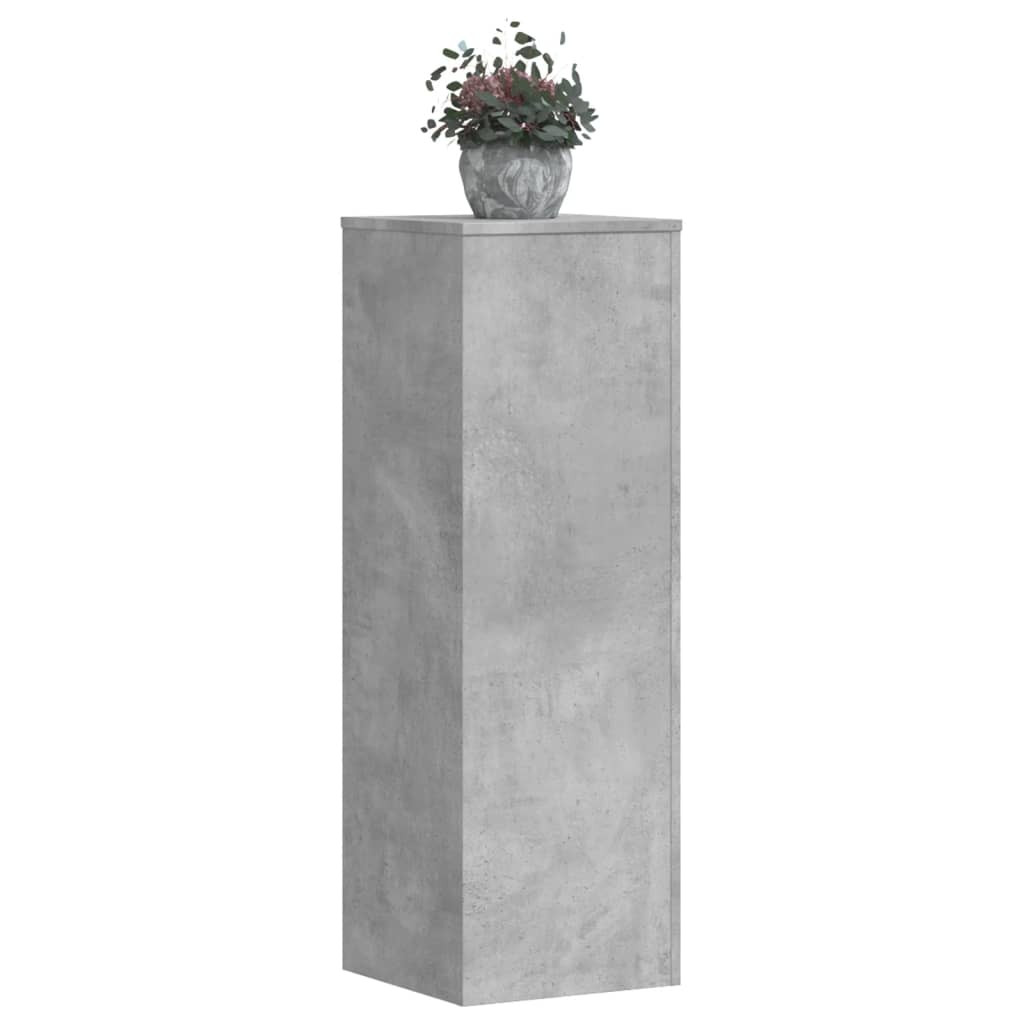 vidaXL Pflanzenständer 2 Stk. Betongrau 33x33x100 cm Holzwerkstoff