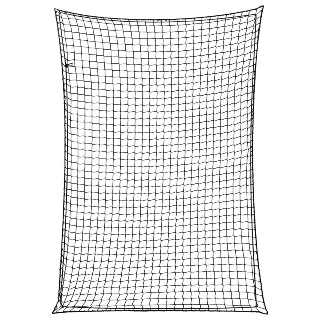 vidaXL Anhängernetz mit Gummiseil Schwarz 5x3,5 m PP