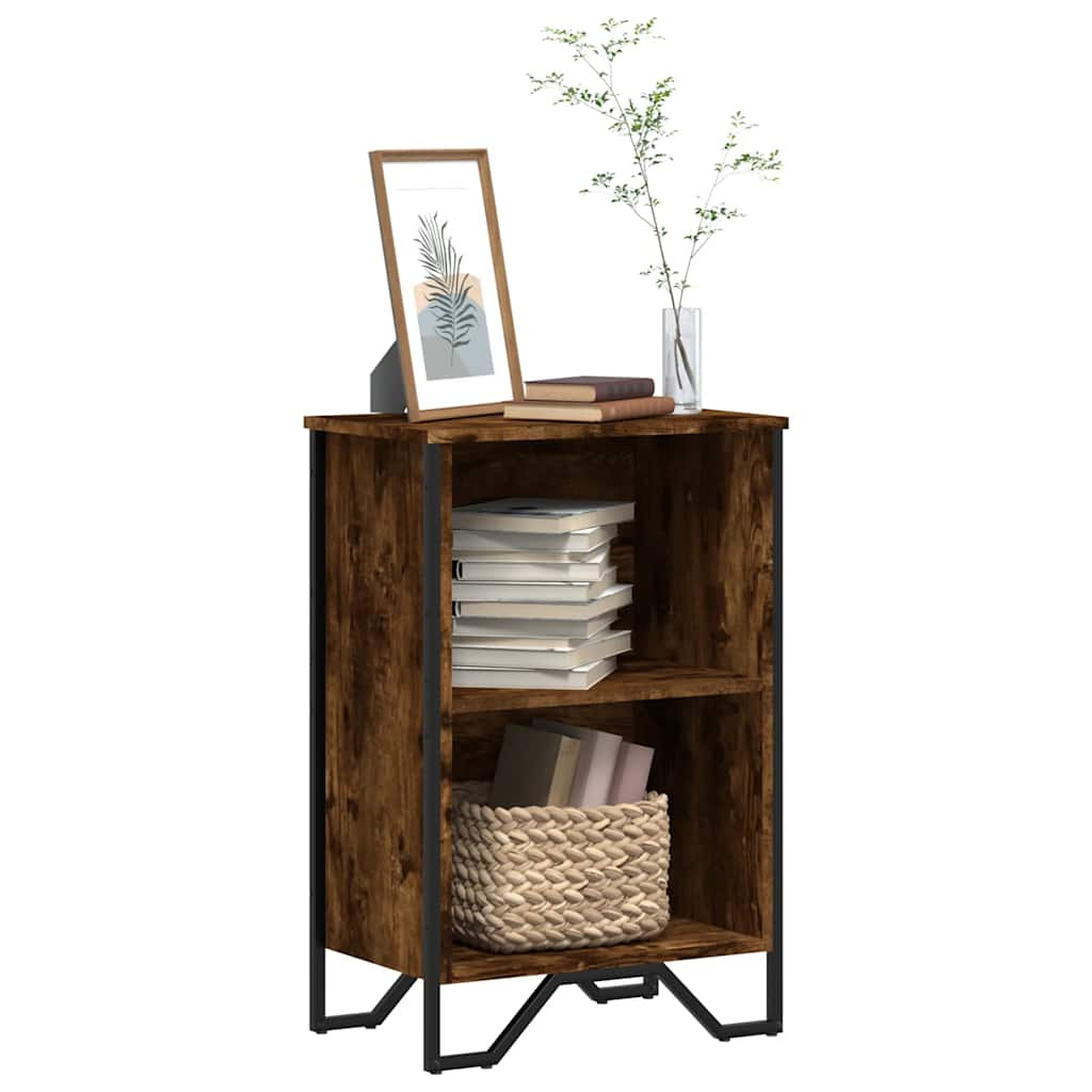 vidaXL Bücherregal Räuchereiche 50x31x74,5 cm Holzwerkstoff