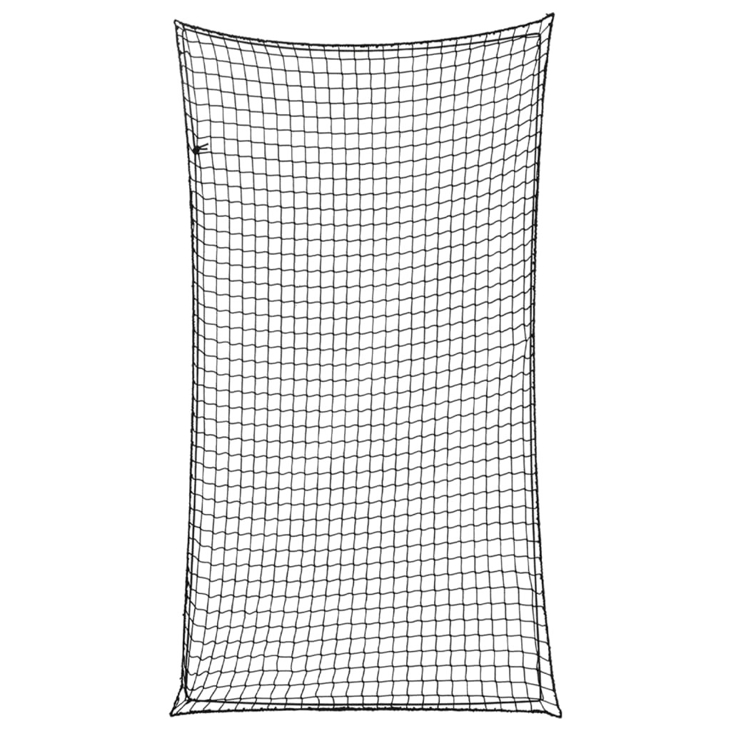 vidaXL Anhängernetz mit Gummiseil Schwarz 4,5x2,5 m PP