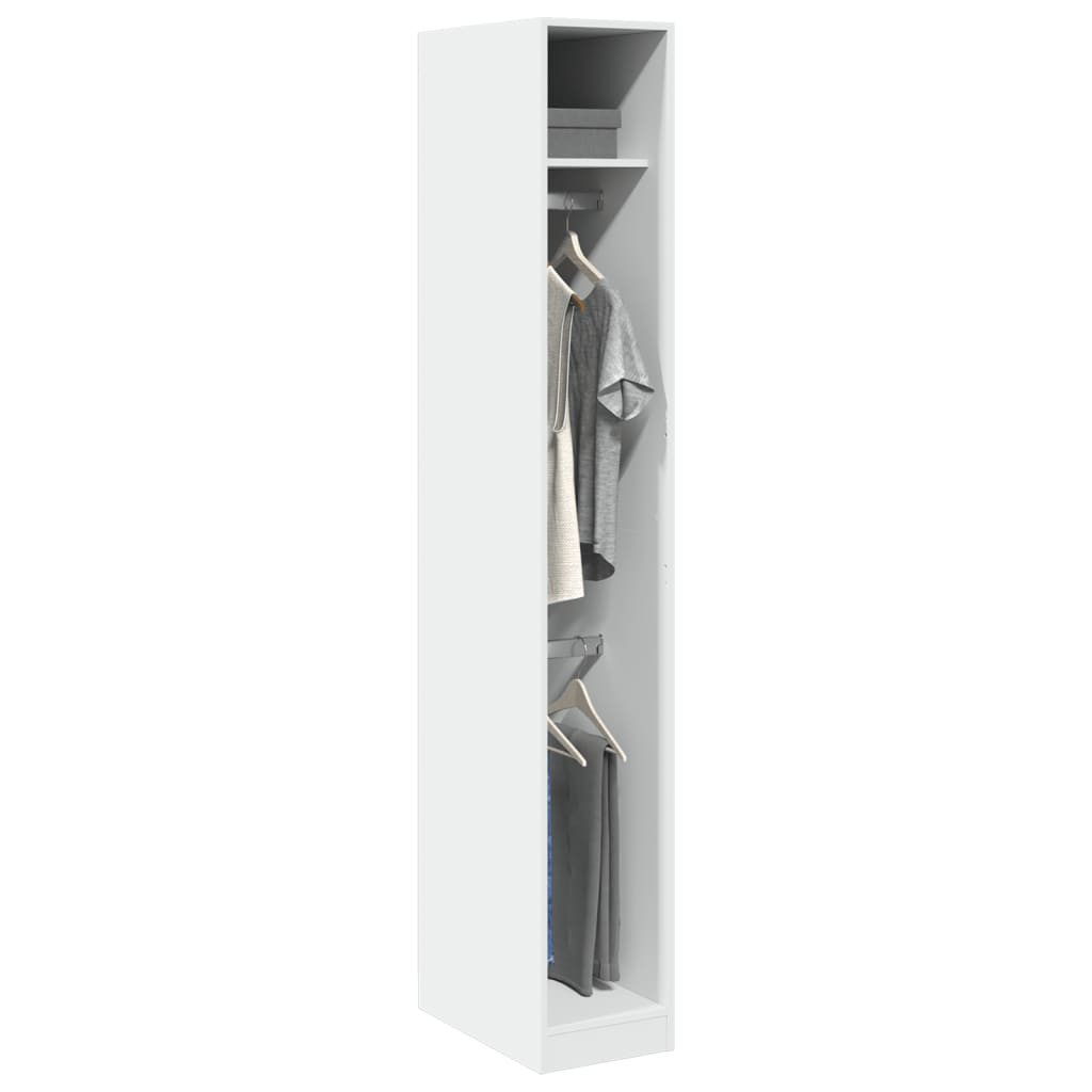 vidaXL Kleiderschrank Weiß 30x50x200 cm Holzwerkstoff
